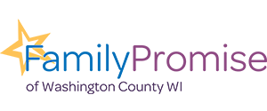 Logo for Family Promise of Washington County WI with a star and text.
