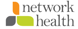 Network Health logo with stylized leaf and square icons