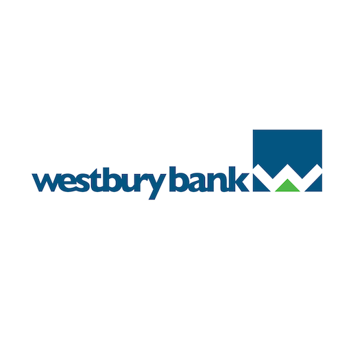 Logo of Westbury Bank with stylized mountain and house icon