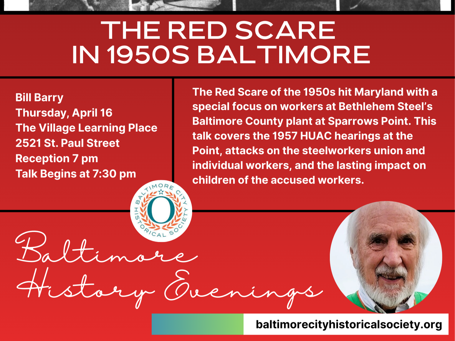 Bill Barry and the Baltimore City Historical Society present: The Red Scare in 1950s Baltimore