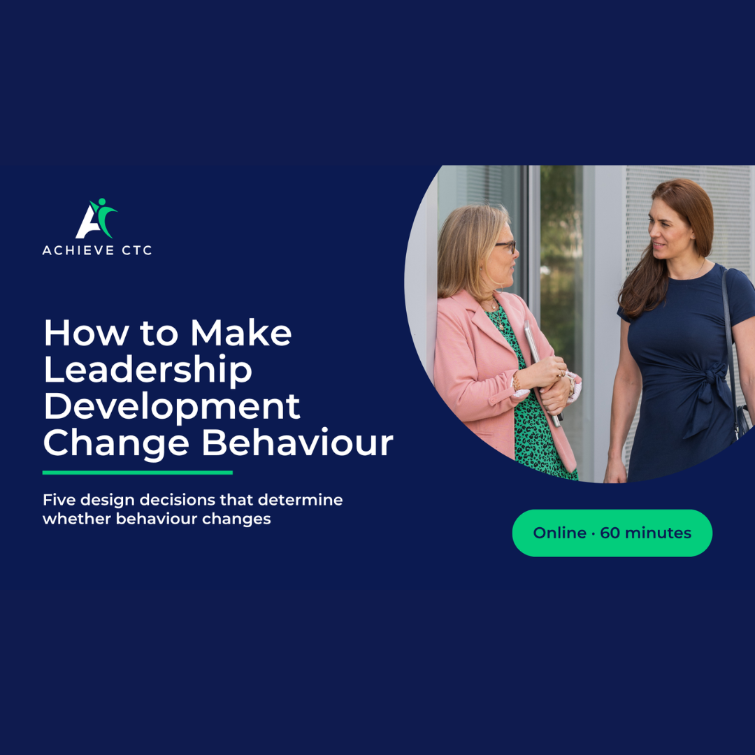 How to Make Leadership Development Change Behaviour