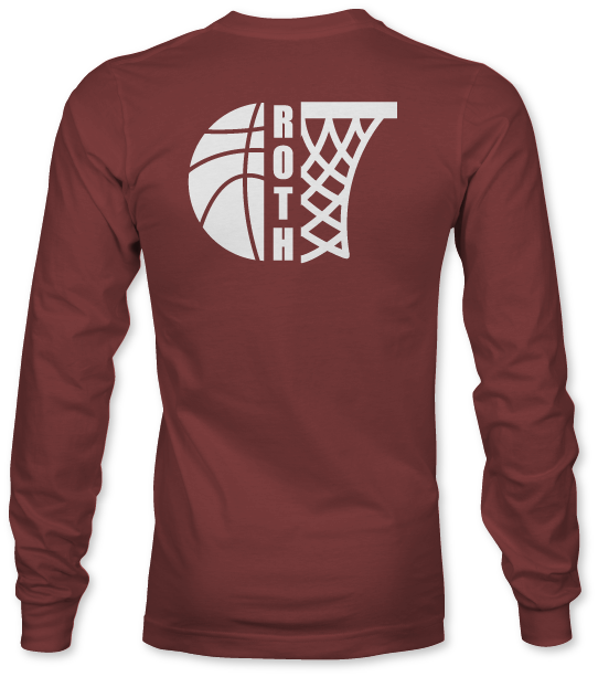 Basketball Long Sleeve back of shirt