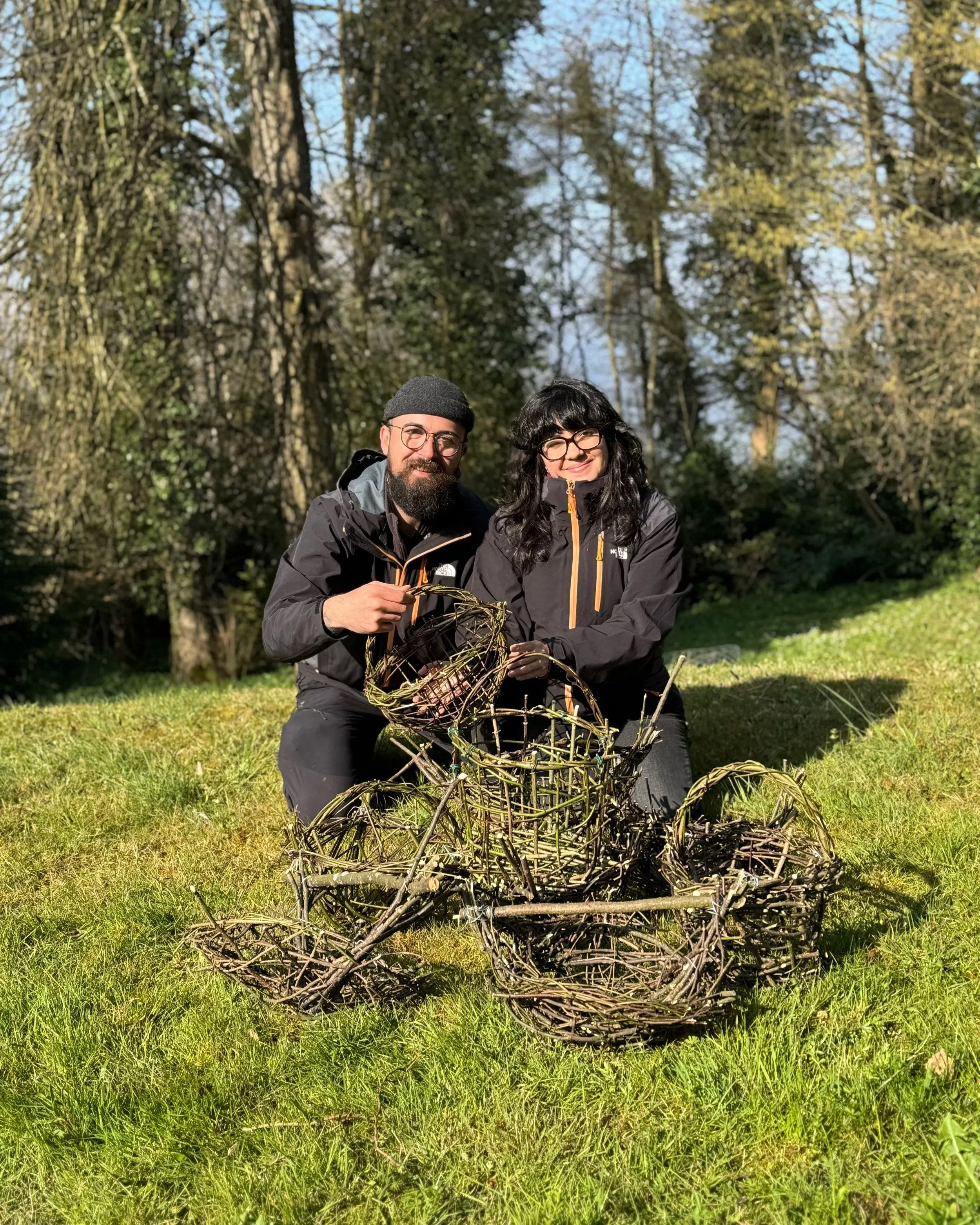 Our master basket weavers Gerard and Sasha from Barcelona. 

Thank you for your beautiful, creative contributions to the renaissance of Villa Belvédère!