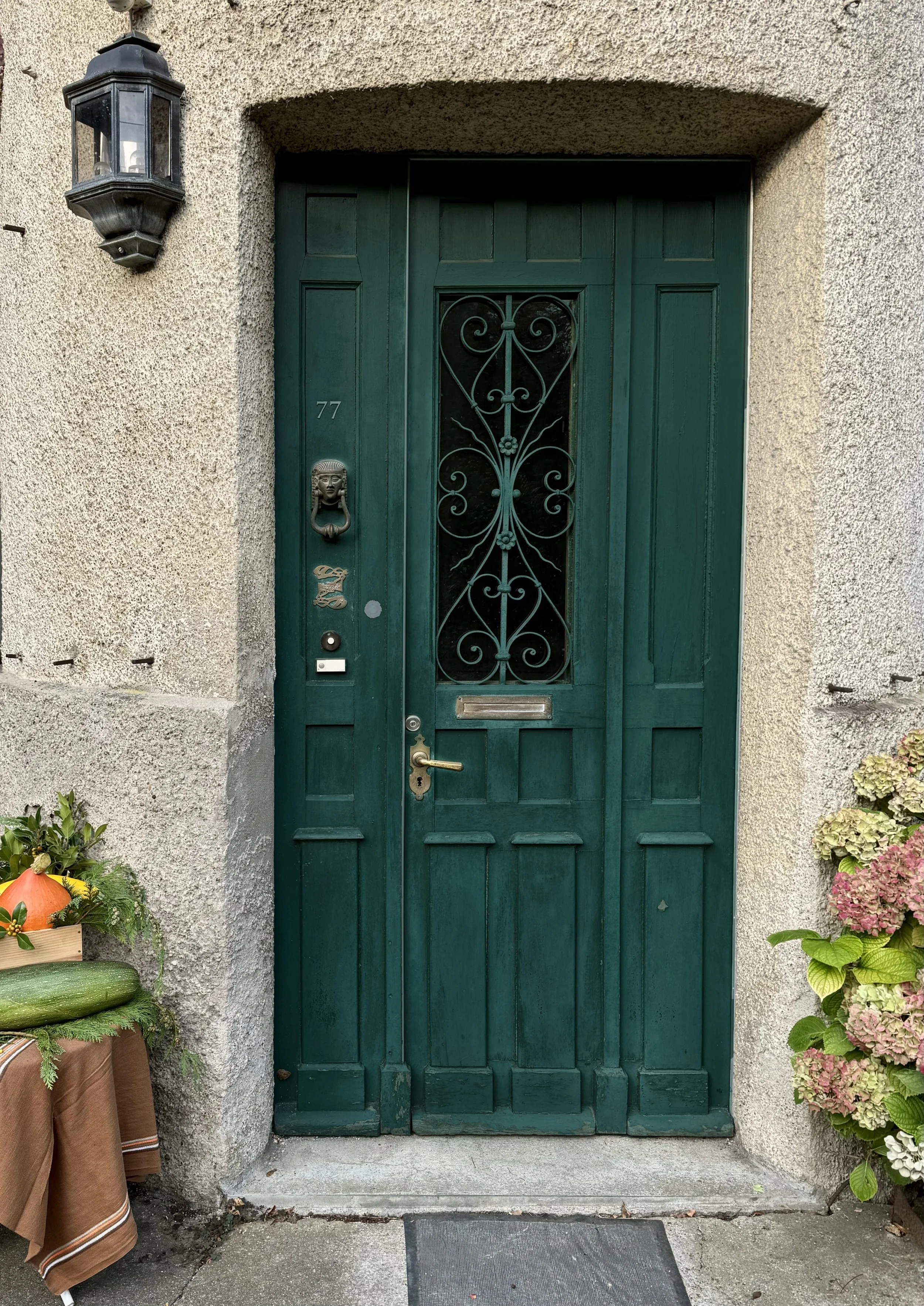 A green door
