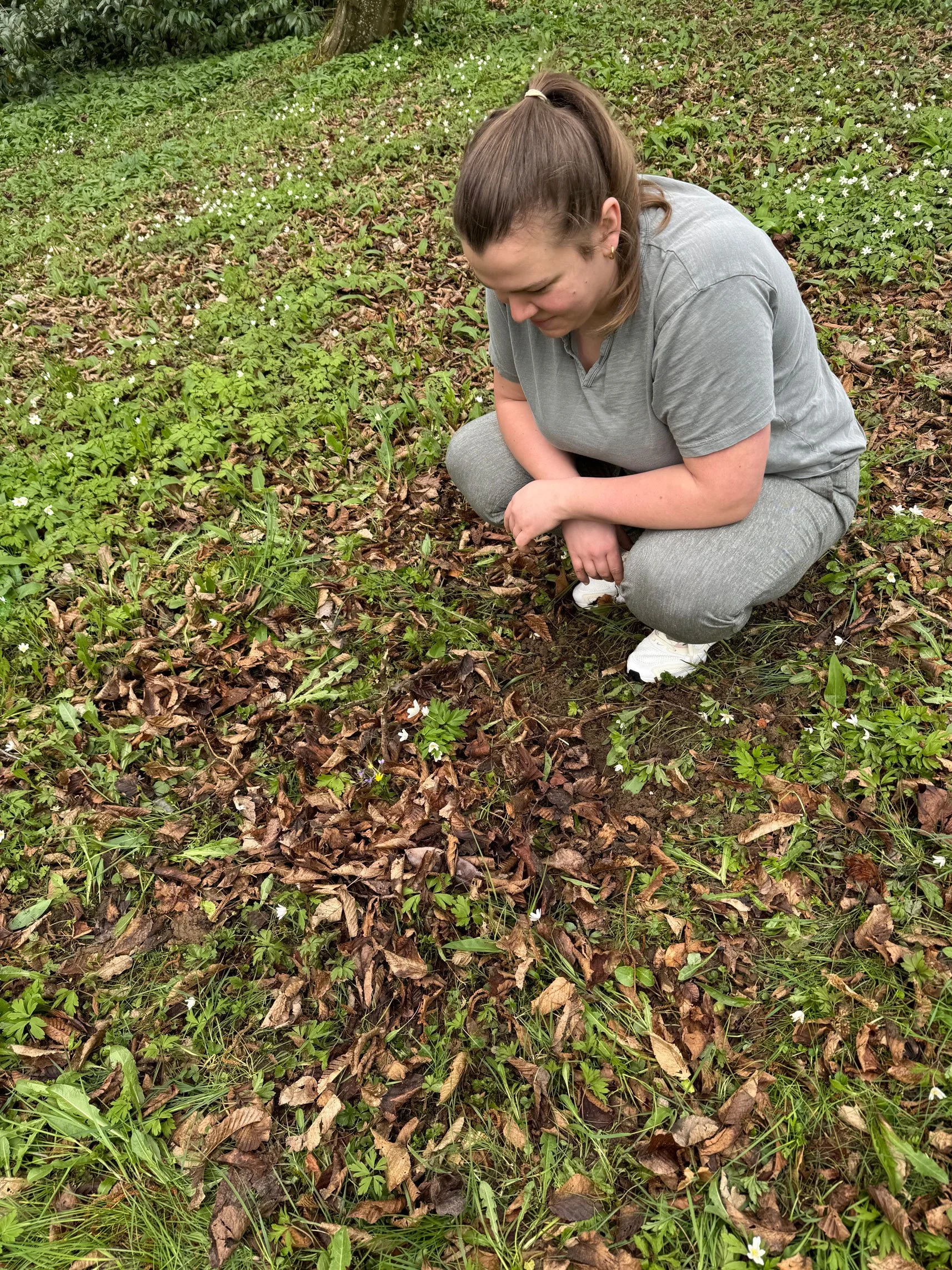 Beate, casting her magic over the wild herbs.