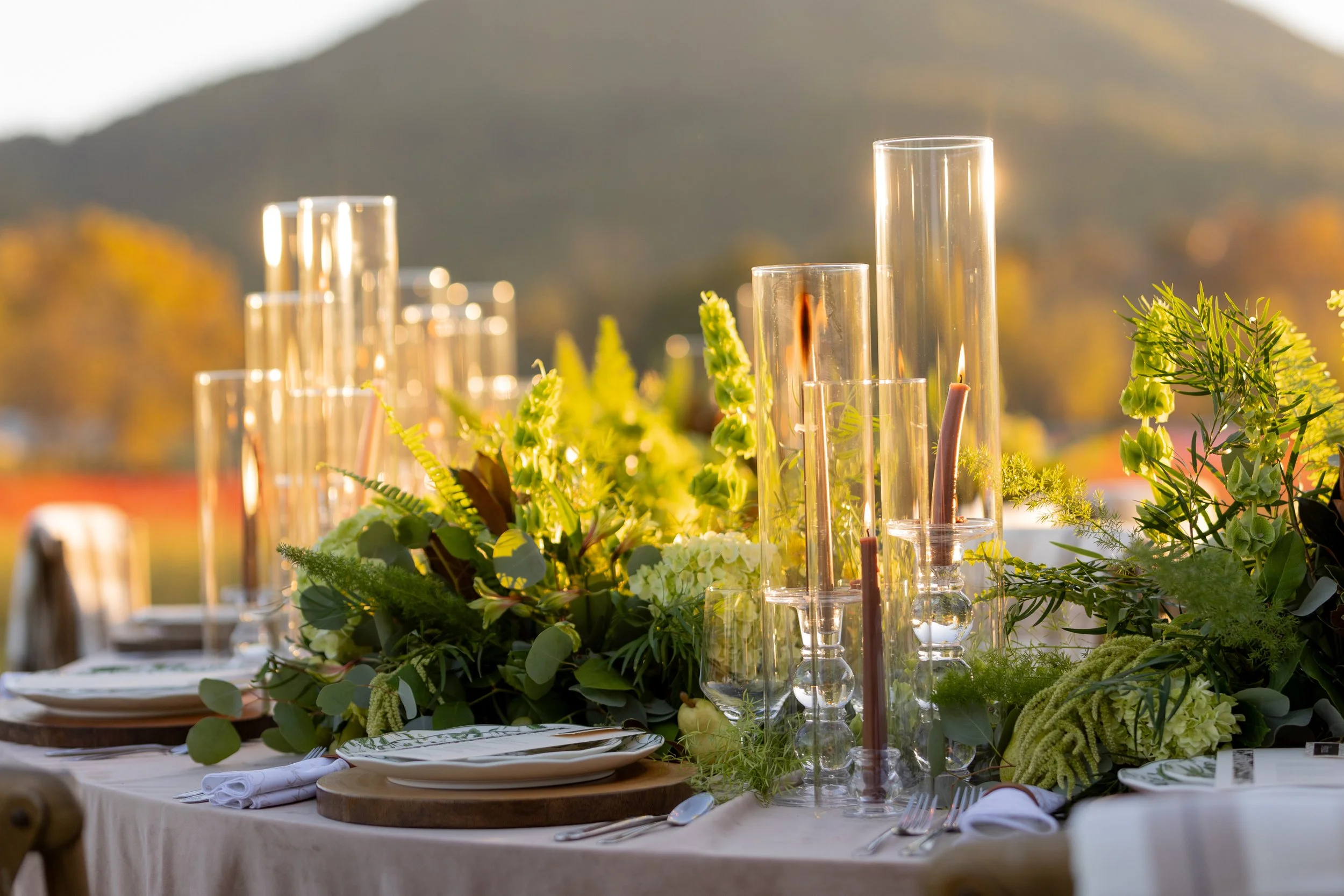 Fall Table with Mountain Views