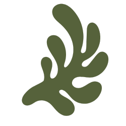 Abstract green leaf design