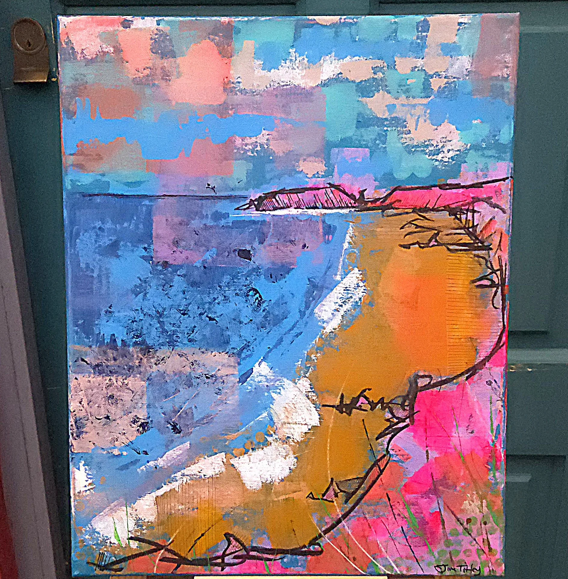 "Pink spring Marloes"  40 x 50cm