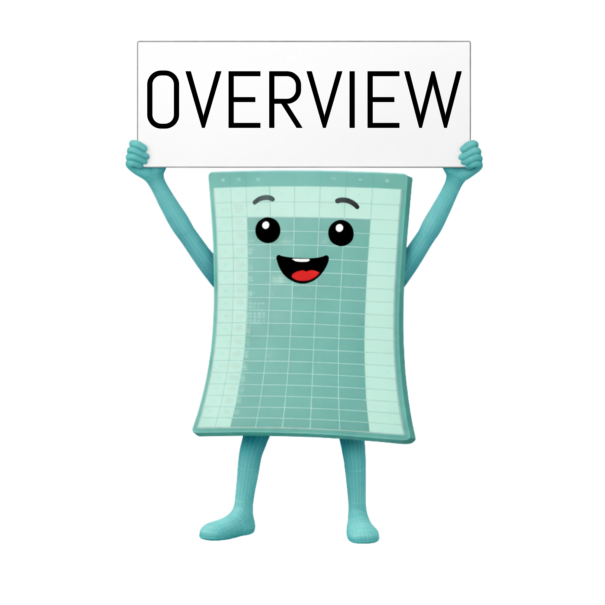 Use our OVERVIEW sheet