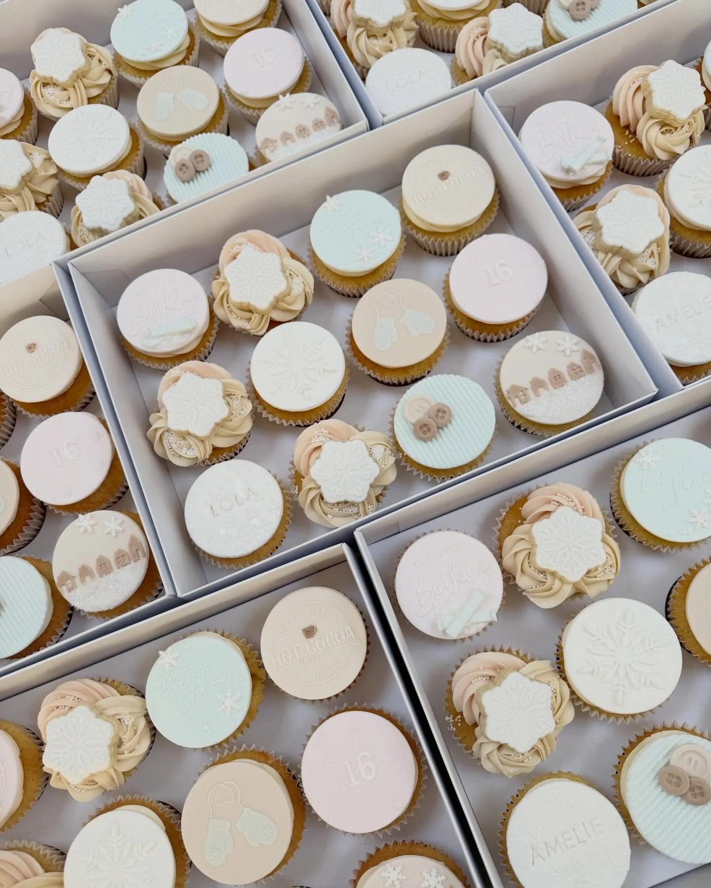 Cute Apres ski themed cupcakes for a joint 16th birthday ❄️ 

#16thbirthdaycupcakes #birthdaycupcakes🎂 #vanillacupcakes❤️ #cheshirecupcakes