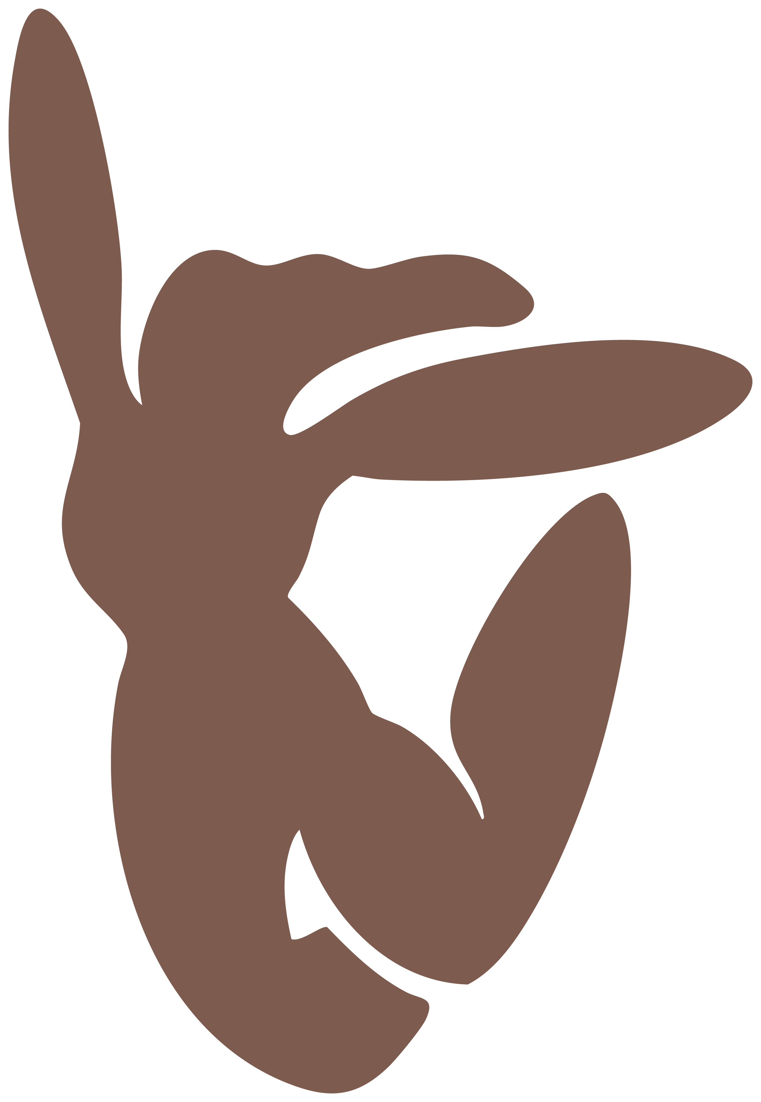 Silhouette of a person jumping for joy