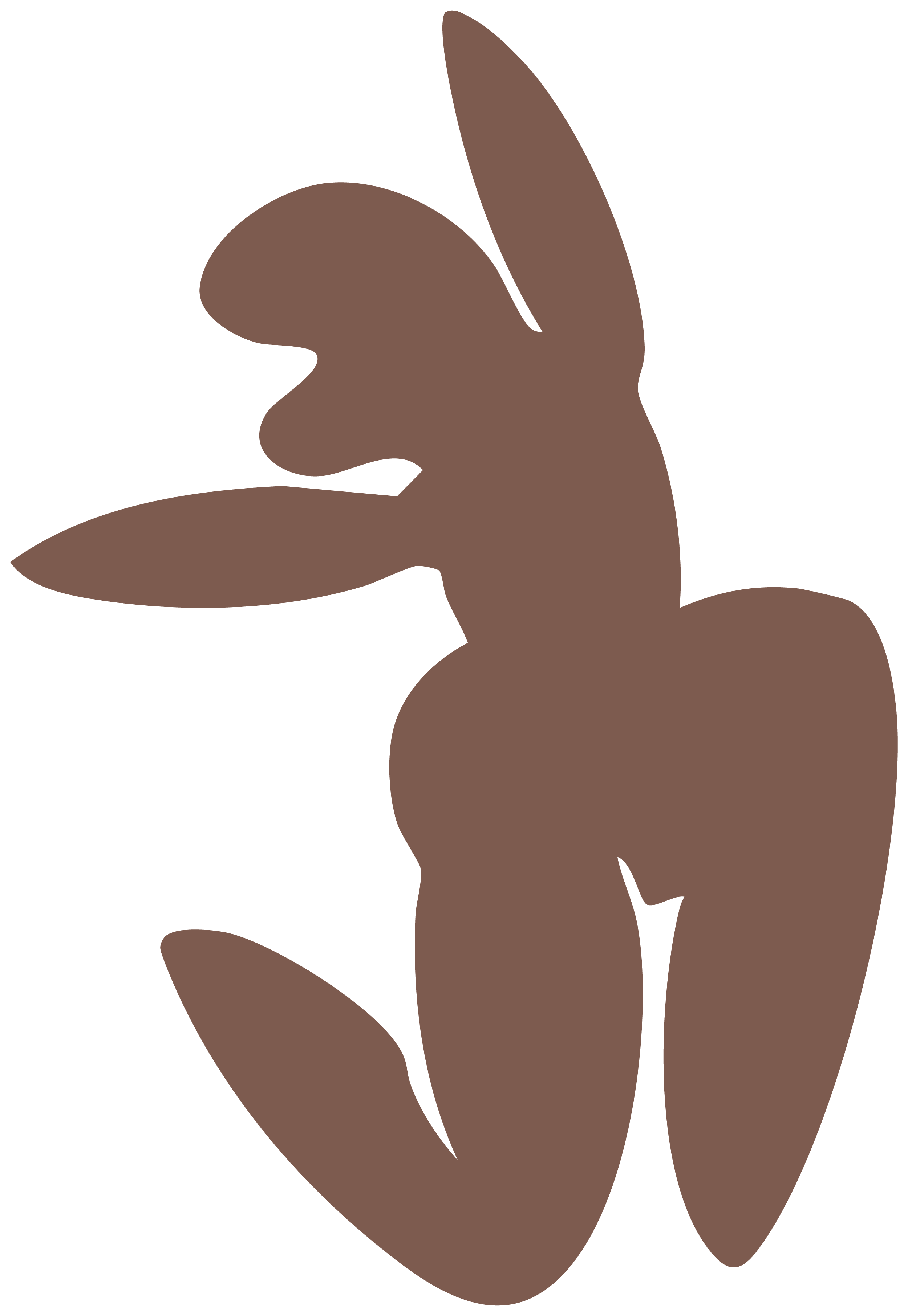 Silhouette of a person jumping for joy