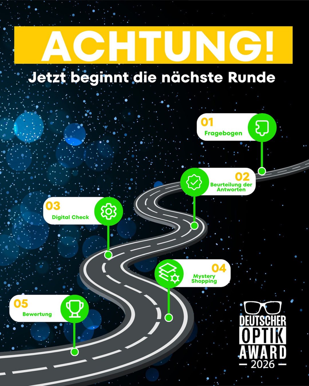 ACHTUNG &ndash; jetzt startet die letzte Runde: Bewertung. ✅

Nach Fragebogen, Beurteilung der Antworten, Digital Check und Mystery Shopping werden nun alle Ergebnisse zusammengef&uuml;hrt und final bewertet. 

So entsteht ein transparentes Gesamtbil