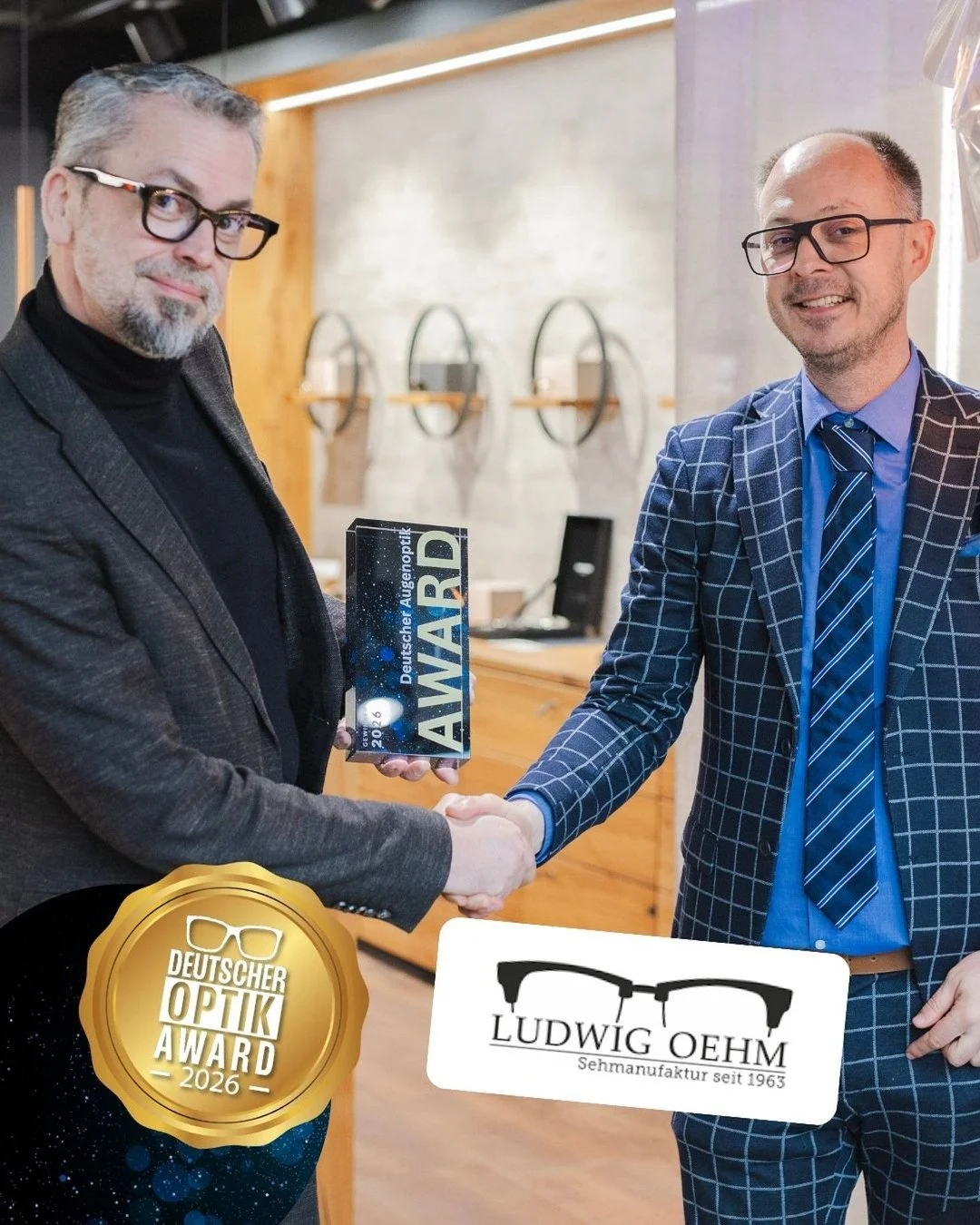 Wir waren pers&ouml;nlich vor Ort, um den Deutschen Optik Award 2026 zu &uuml;berreichen &ndash; ein besonderer Moment f&uuml;r echtes Handwerk und Leidenschaft 👏

Mit gro&szlig;er Freude durften wir als Team von Deutschlands Beste Optiker die Ausze