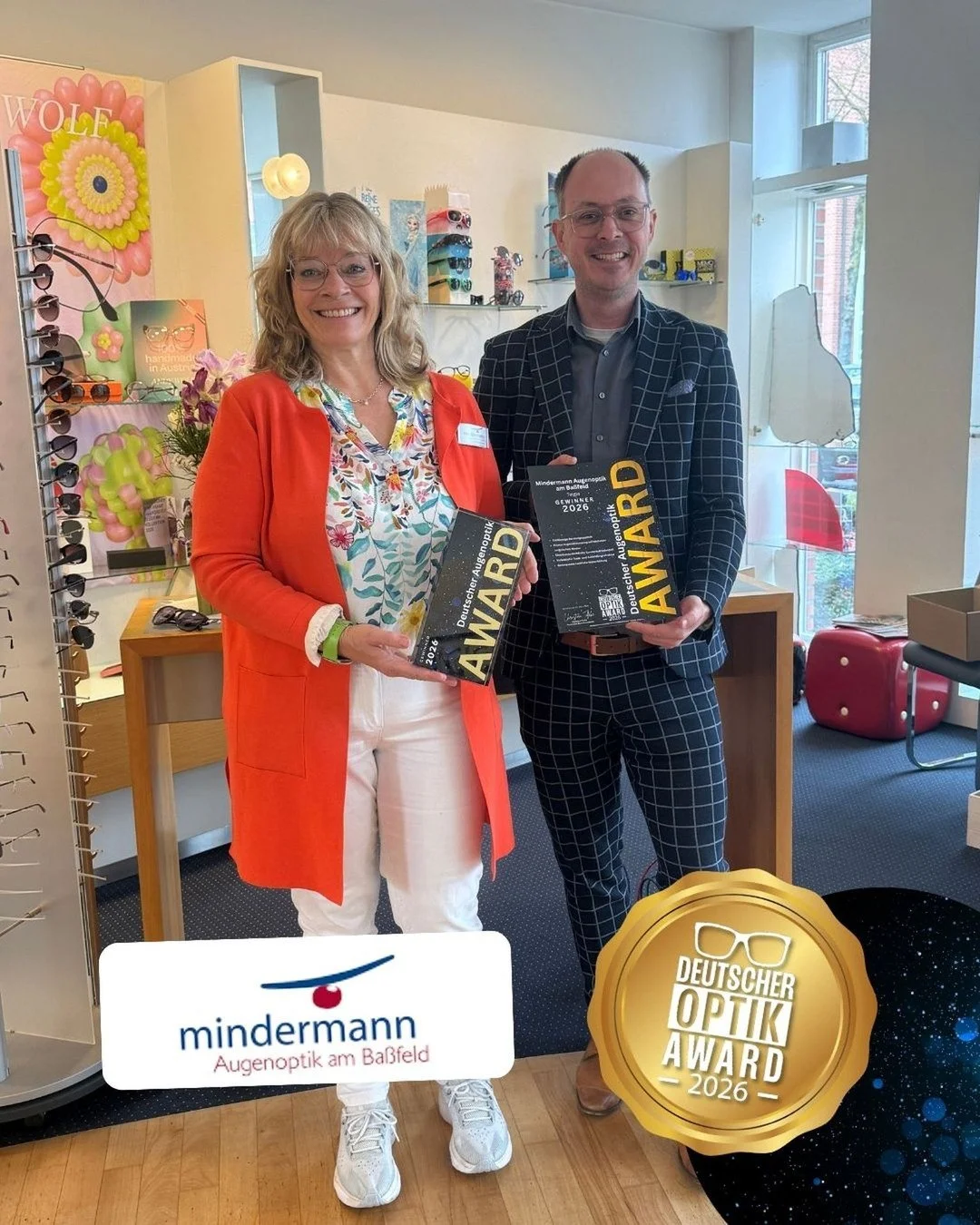 F&uuml;r die Verleihung des Deutschen Optik Award 2026 waren wir pers&ouml;nlich vor Ort &ndash; ein besonderer Moment, um echtes Handwerk, Teamgeist und Leidenschaft zu w&uuml;rdigen. 👏✨

Wir durften die Auszeichnung an Mindermann Augenoptik am B&a