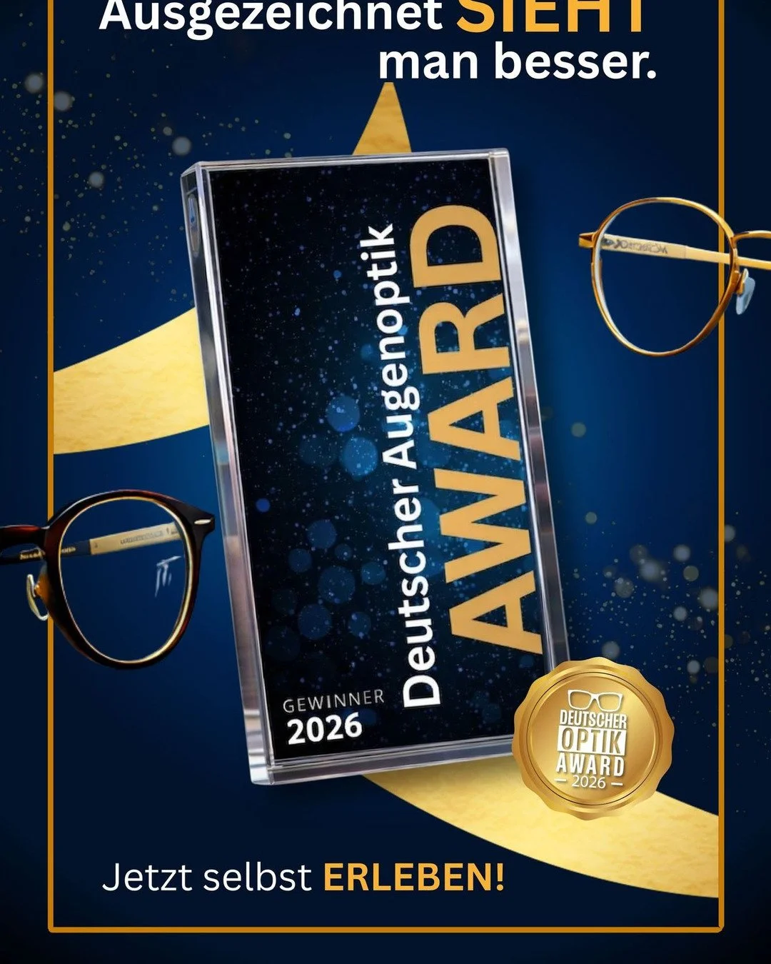 Ausgezeichnet sieht man besser. 🏆👓✨

Der Deutscher Optik Award 2026 steht f&uuml;r Vertrauen, Qualit&auml;t und Beratung, die wirklich ankommt. 

F&uuml;r uns ist diese Auszeichnung vor allem eins: ein gro&szlig;es Dankesch&ouml;n an alle, die jede