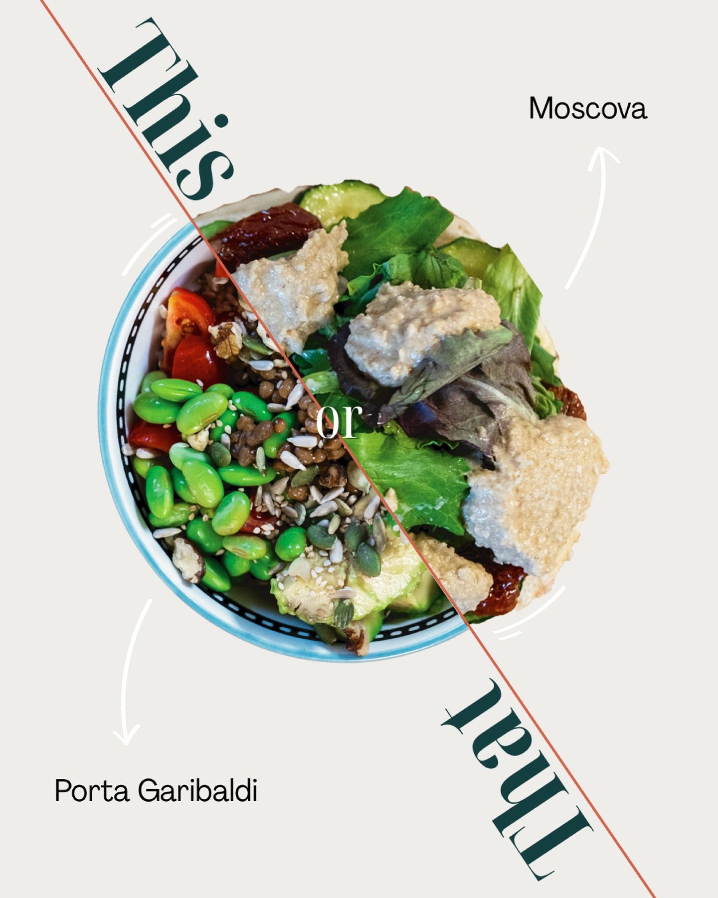 E tu quale preferisci tra i due?🥣 

- bowl Porta Garibaldi: Riso, zucchine, avocado, pomodorini, edamame, lenticchie, semi misti, soia e zenzero🥑

- bagel Moscova: Hummus di ceci, zucchine, pomodoro secco e insalata🥬 

#baslott #healtyfood #noodle
