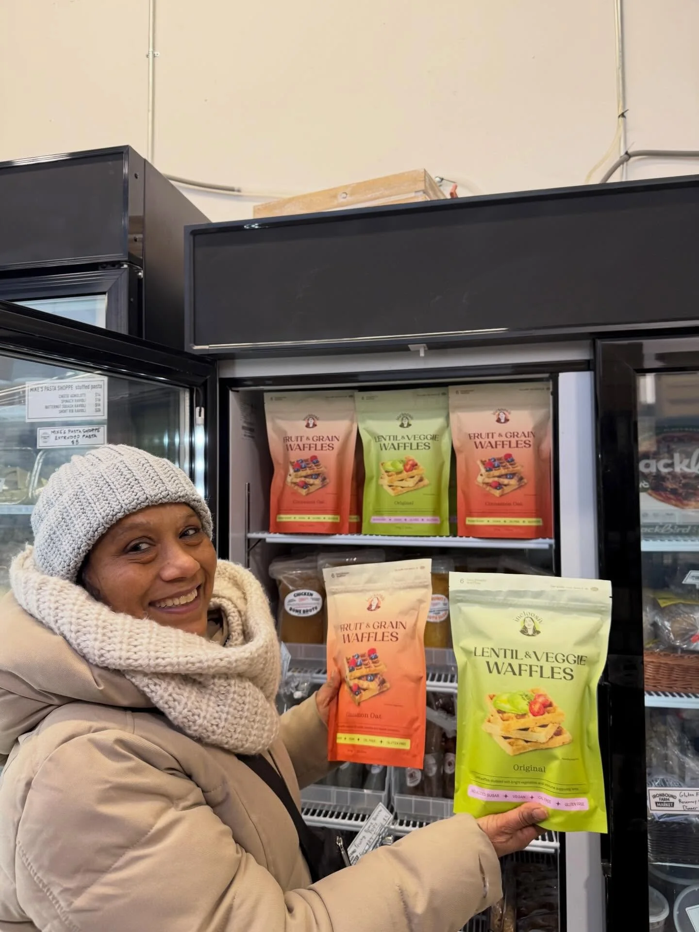 Just in @incloosivfoods has arrived at Ironbound Farm Market!! Cinnamon Oat and Lentil &amp; Veggie. No sugar added, vegan, oil free and gluten free. Come in to try some of her delicious and nutritious waffles!🧇🧇

&hellip;&hellip;&hellip;..

📍Lack