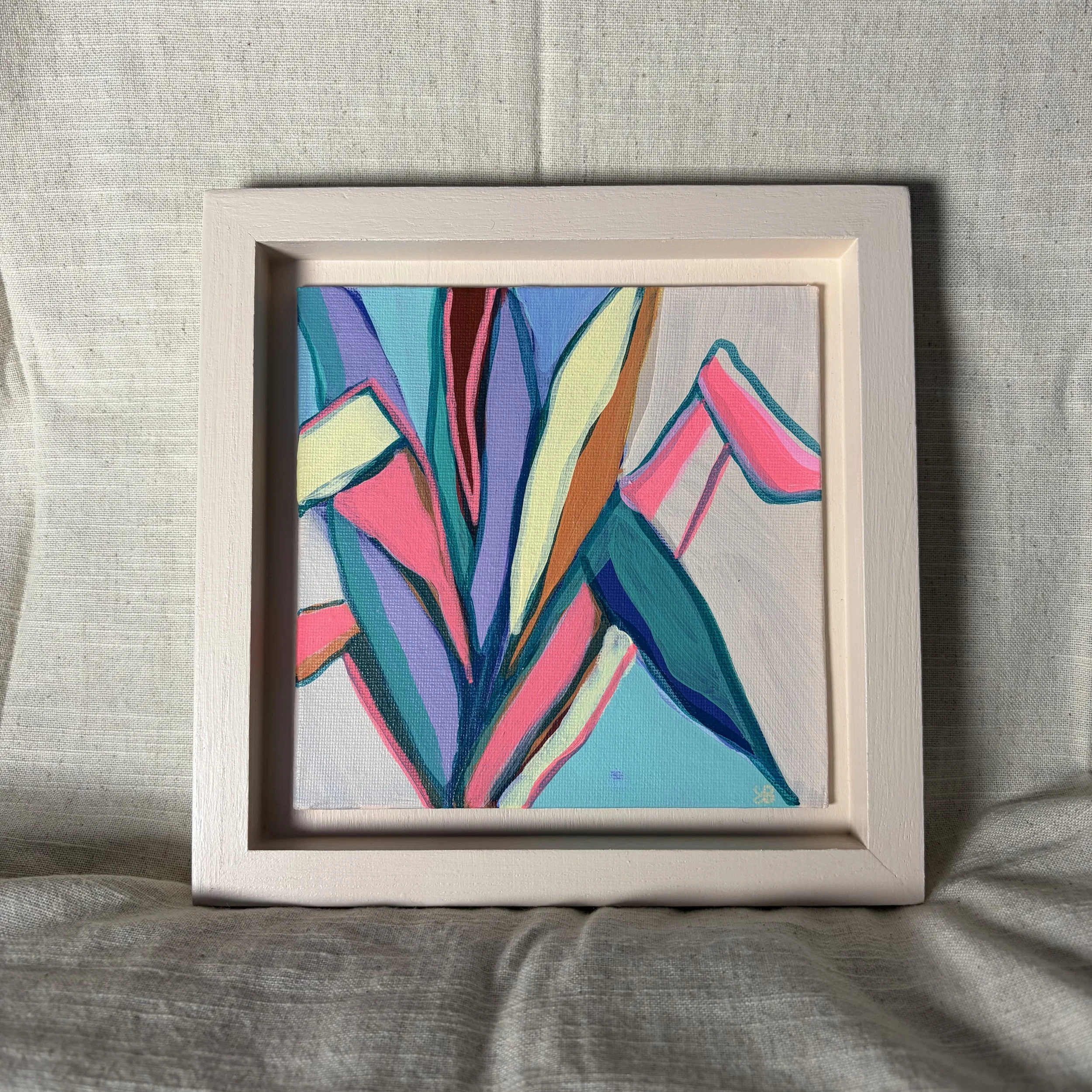 Framed painting on board / 001