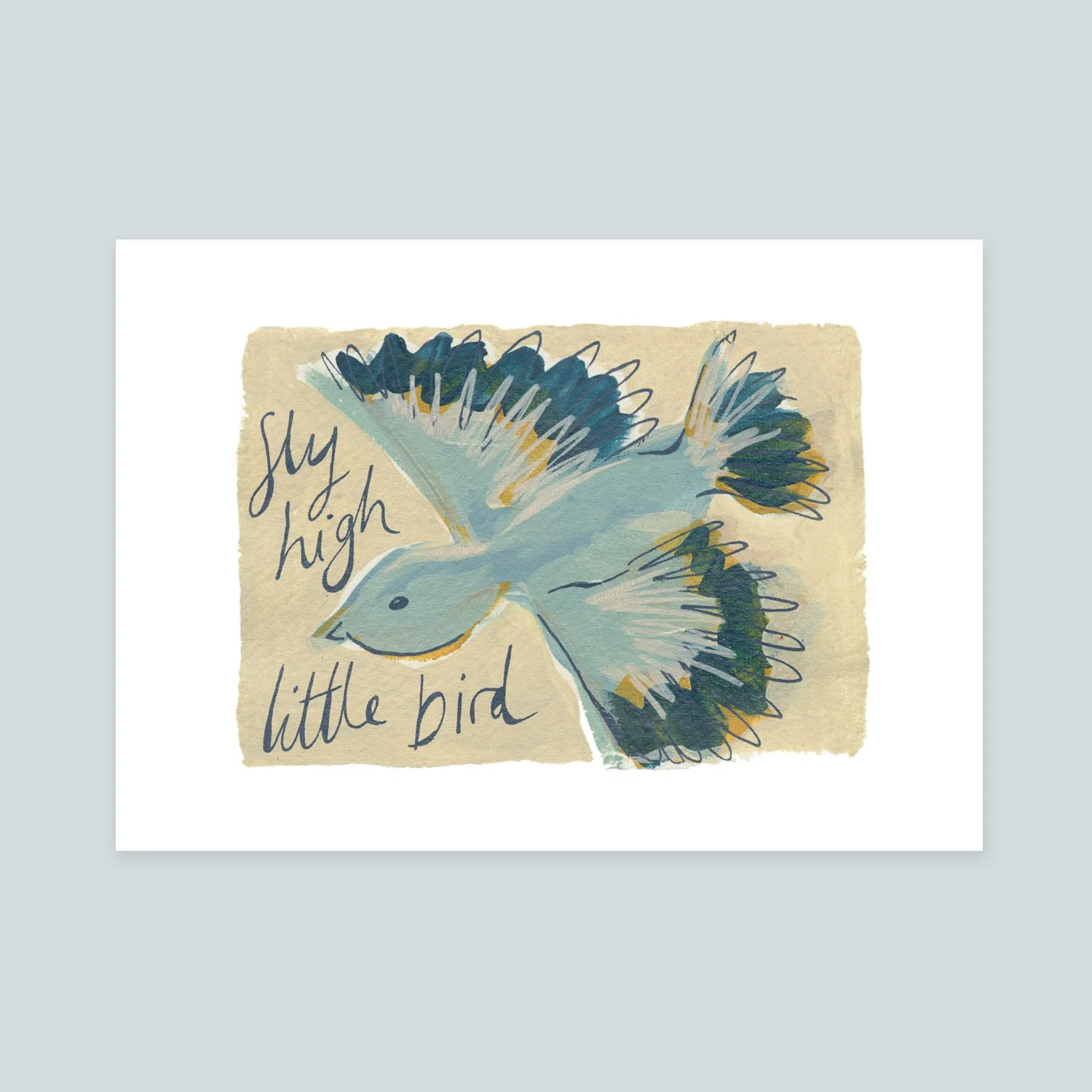 Fly high little birds: Giclee Print (A5)