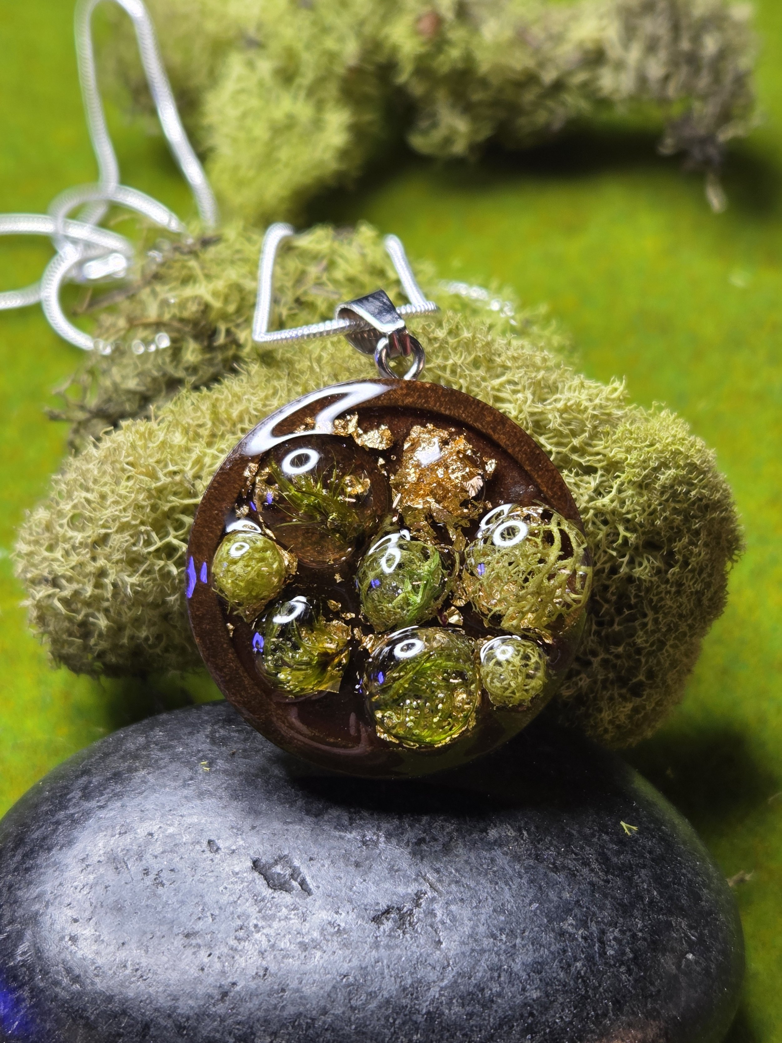 Forest Ember Bubble Pendant