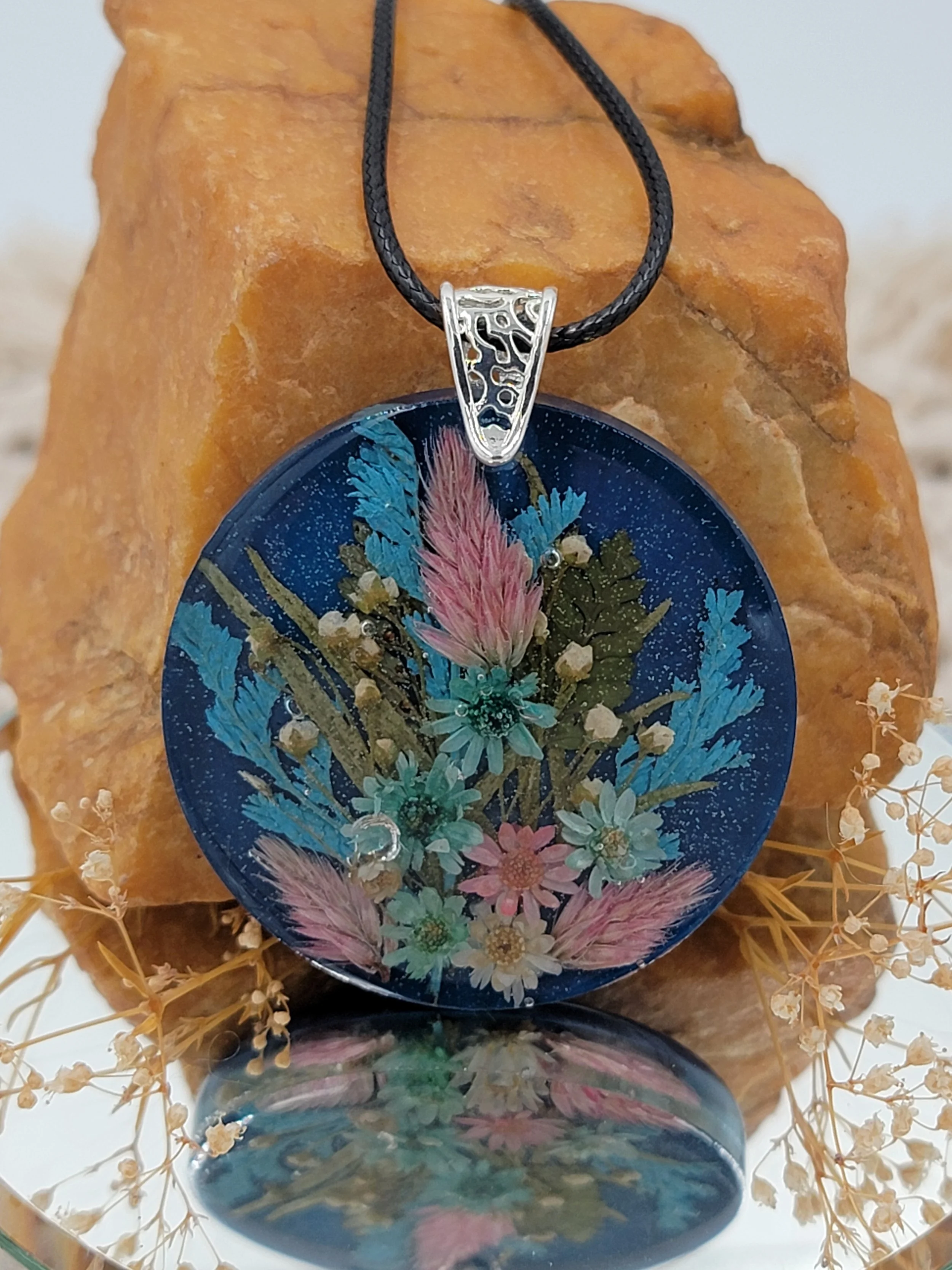 Midnight Garden Round Pendant