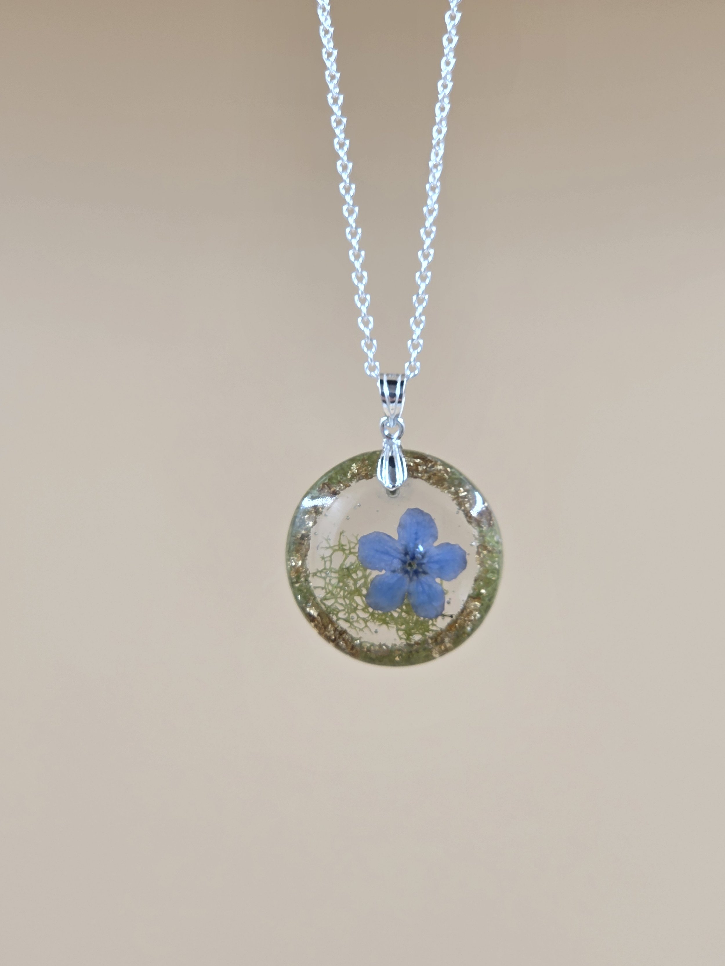 Blue Wildflower Mini Pendant