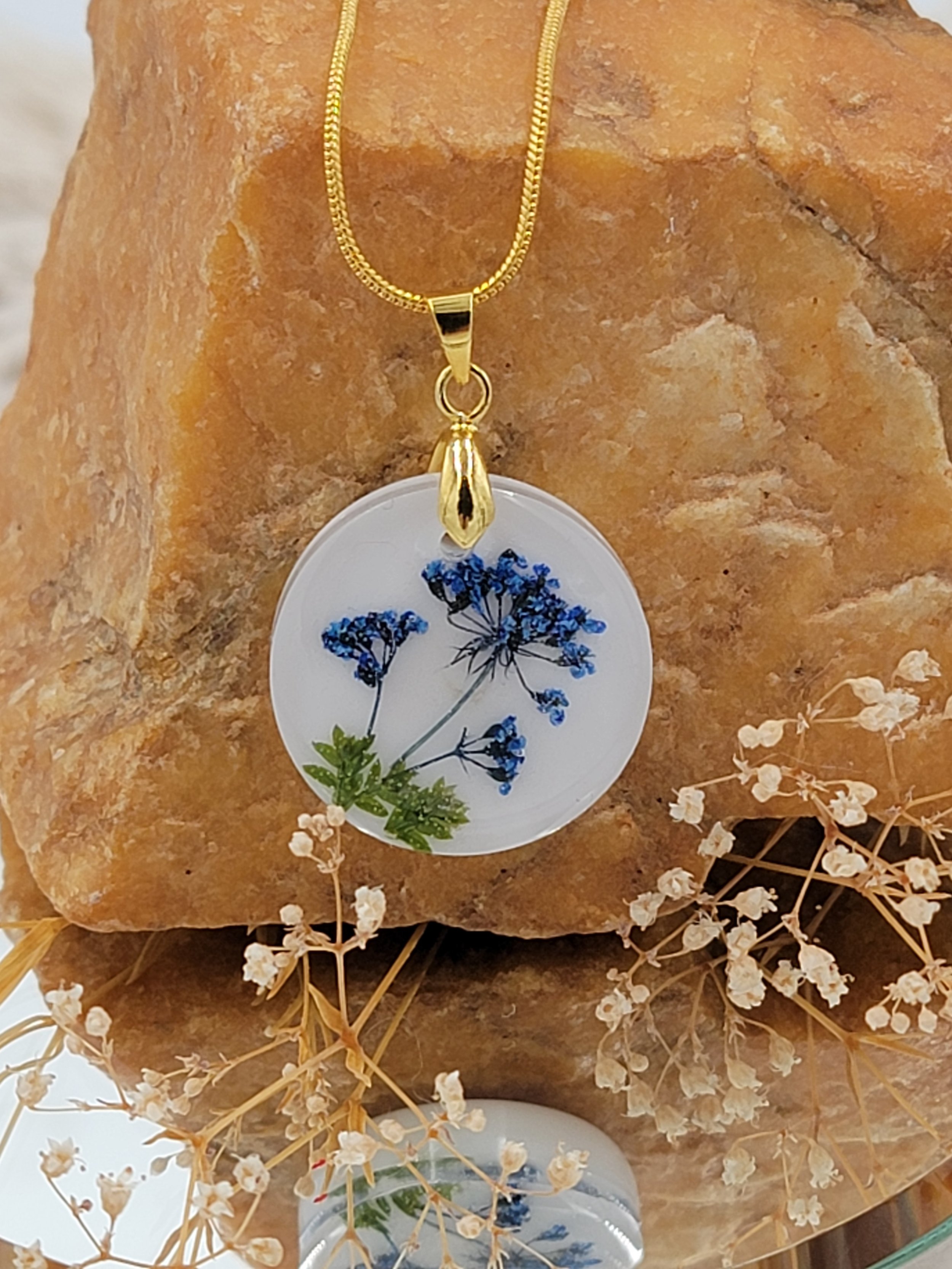 Blue Meadow Round Pendant