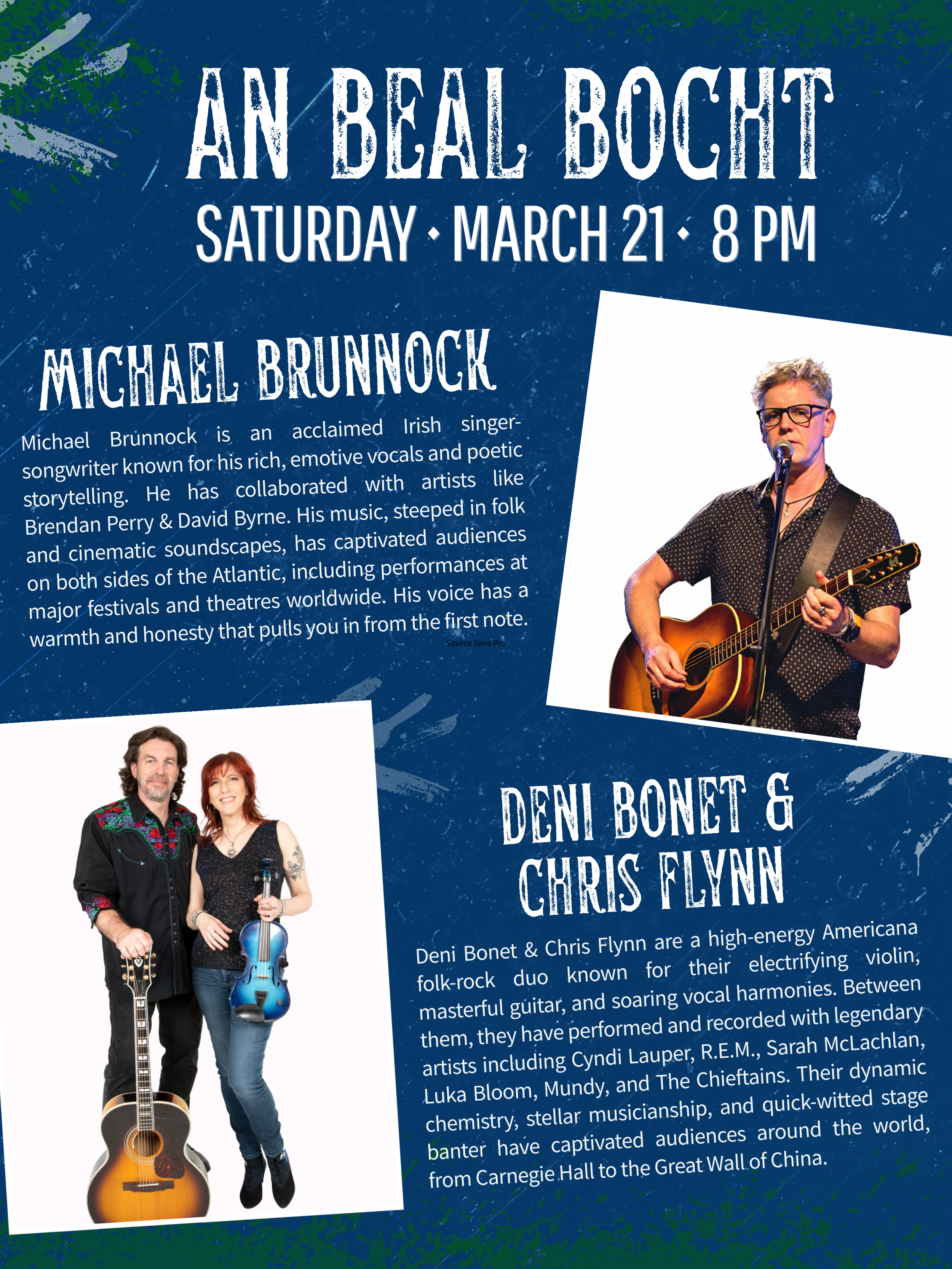 Michael Brunnock with Deni Bonet & Chris Flynn Poster