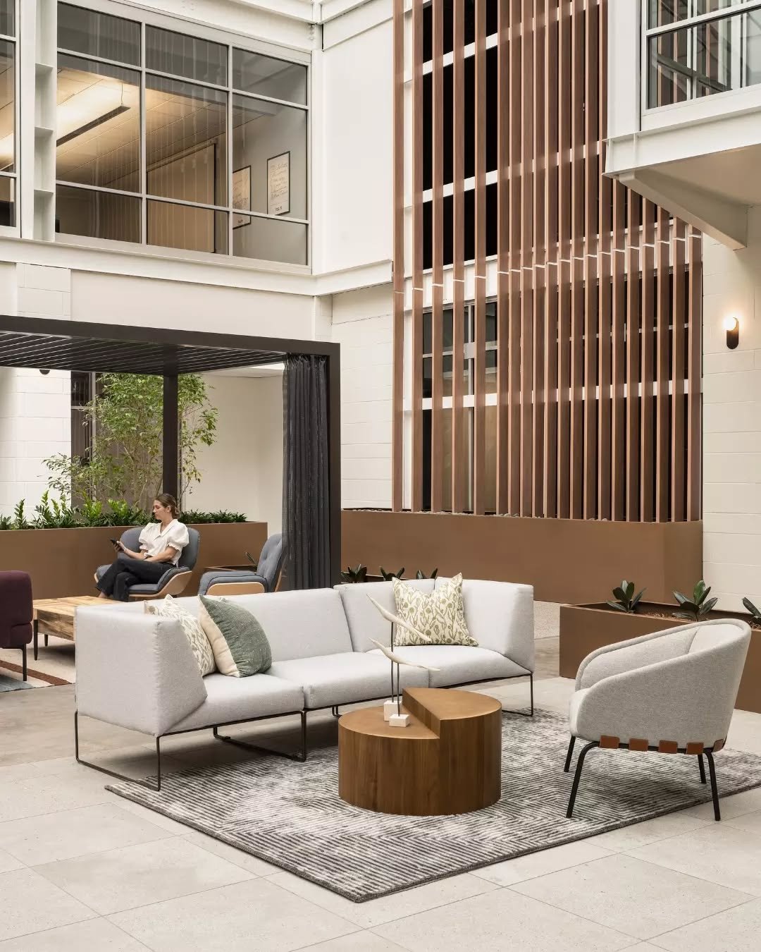 Light-filled spaces perfect for collaboration, clean lines, and room to think &mdash; welcome to office life at Marshside. From meetings in the atrium to a warm hello at the front desk, Marshside at Nowell Creek Village offers a fresh take on office 