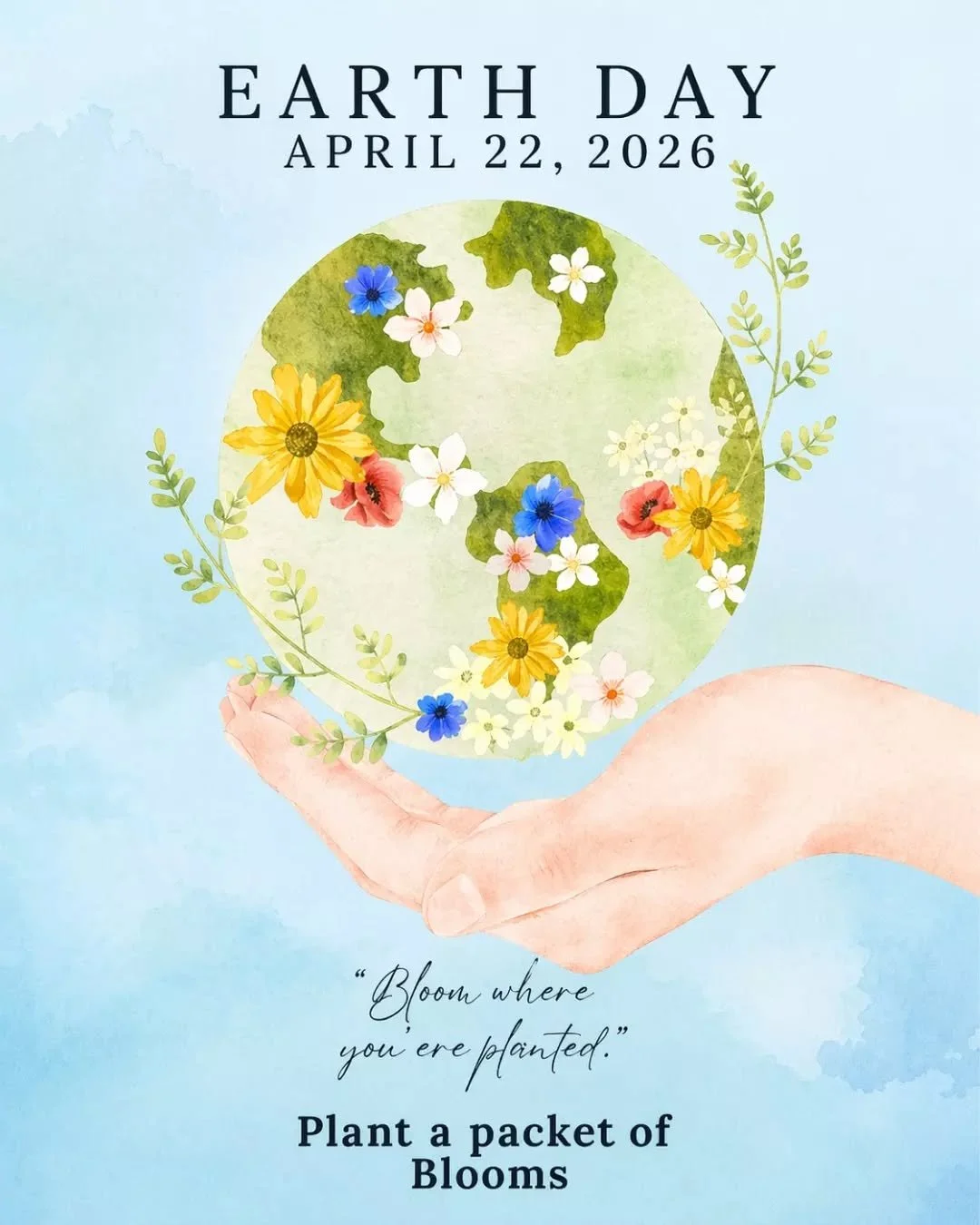 Today is Earth Day 🌎
Celebrate with us by picking up a seed packet from the Front Lobby or East Entrance. Take it home, plant it, and watch something grow.