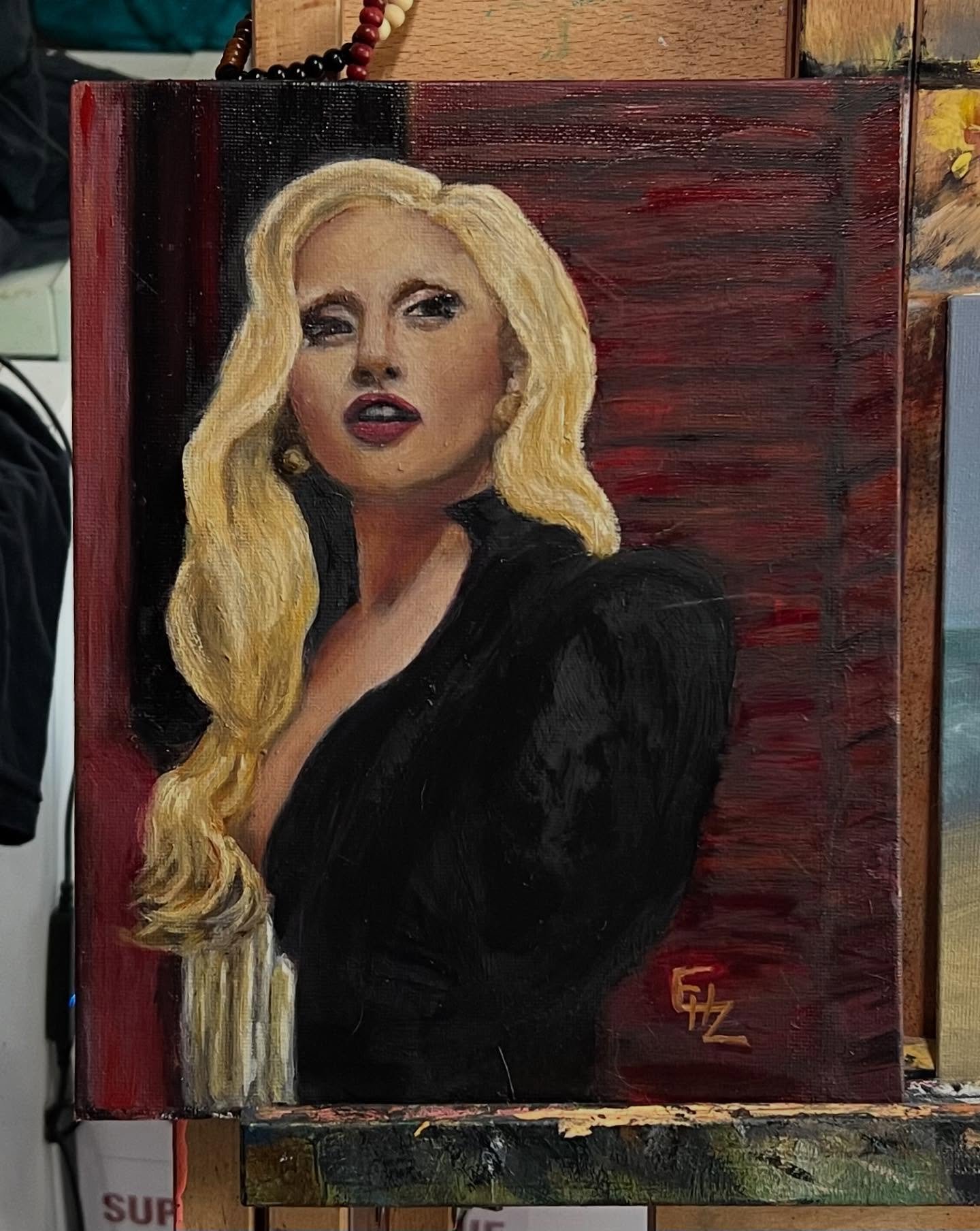 It&rsquo;s your one  chance to take Lady Gaga home with you for Valentine&rsquo;s Day! 

&ldquo;Lady Gaga&rdquo; 
Oil on 8x10 panel
For Sale! 

I&rsquo;m going to be selling my art in person for the first time, February 7th at the @imadeitmarket pop 