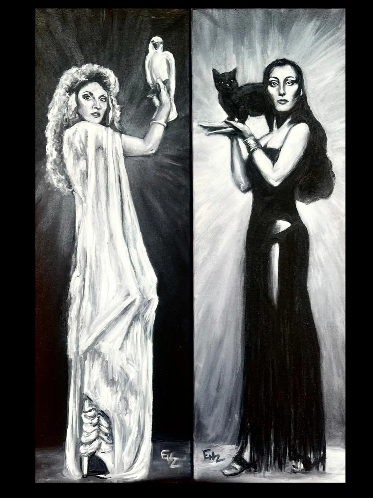 When you and your bestie have the same vibe in different fonts. 
🐦&zwj;⬛
I see these two pictures put together often. They&rsquo;re such beautiful mirrors of each other with two iconic queens of their fields. What&rsquo;s so cool about it is that th