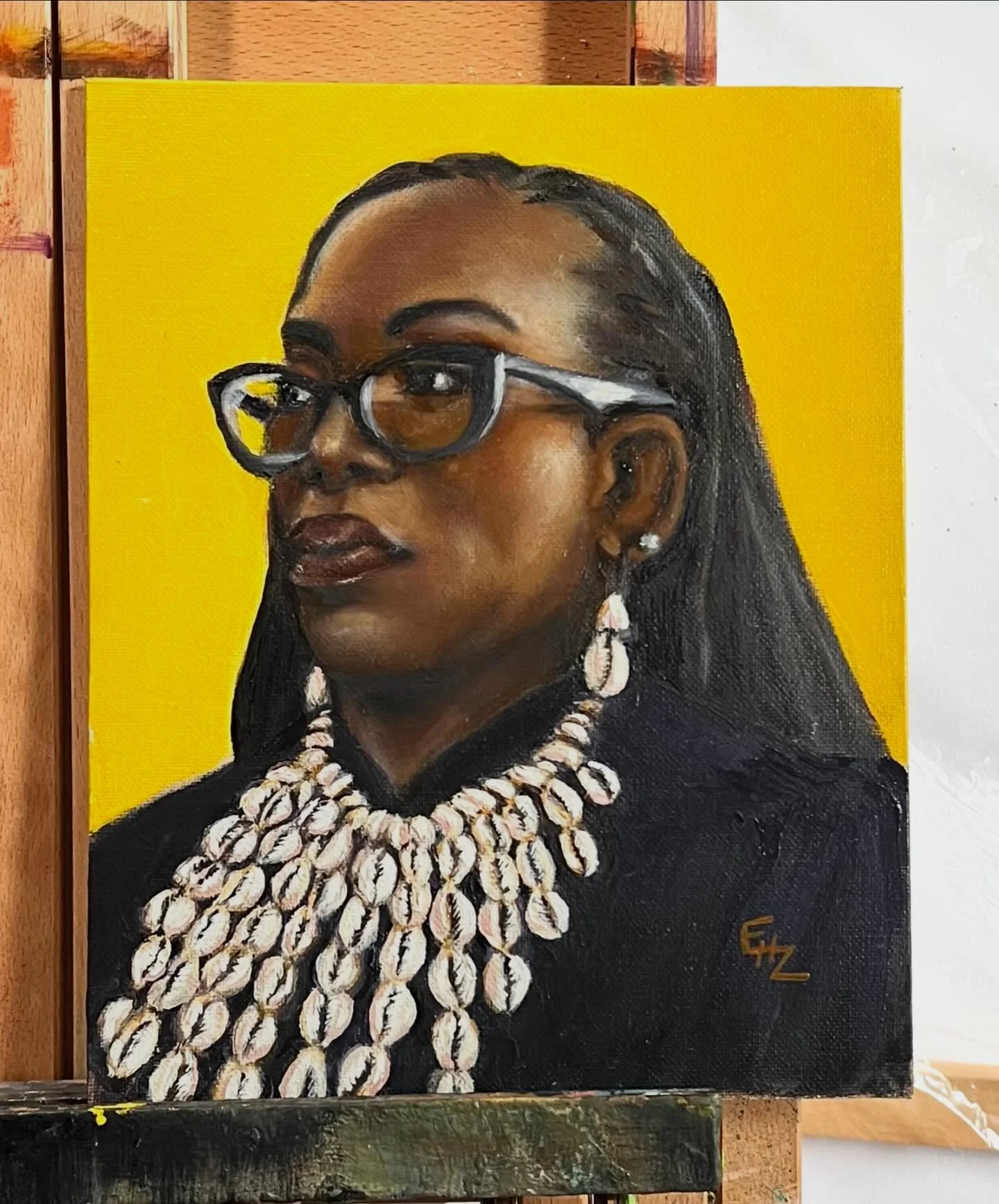 &ldquo;Justice Ketanji Brown Jackson&rdquo; 
8x10 oil on board 
✨
It&rsquo;s Supreme Court opinion season. My reference picture for this expression was her at the second inauguration and honestly, I&rsquo;d like to post this every time she dissents. 