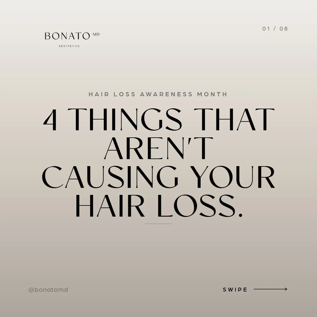 Take control of your hair's future! 

Four common myths debunked to empower your journey towards a fuller, healthier head of hair. 

Hats? Not the culprit! Follicles thrive on blood flow, not air. And, tight styles like braids and ponytails are the o