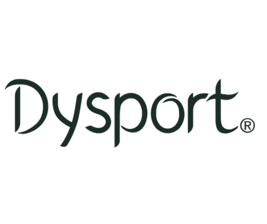 The logo of Dysport, a brand name in stylized black text with a registered trademark symbol.