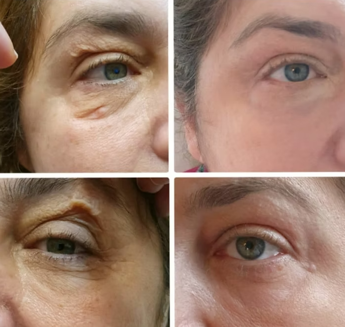 PLEXR Plus non-surgical eyelid lift before and after — Bonato MD Aesthetics