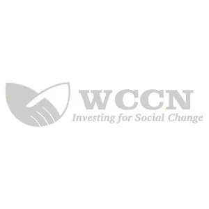WCCN logo with leaf and hand design, and the text 'WCCN Investing for Social Change'.