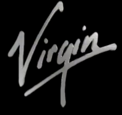 The image features the logo of Virgin, with the word written in a stylized, cursive font on a black background.