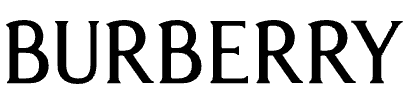 Burberry logo in black text on a white background.