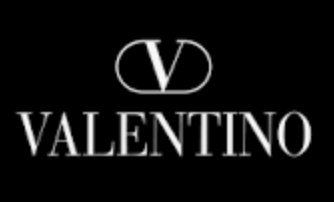Valentino logo with 'V' and 'D' initials above the brand name
