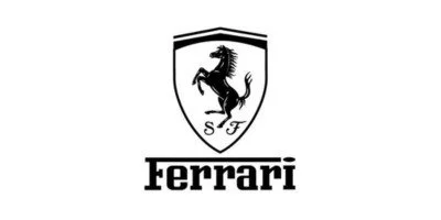 Ferrari logo with a prancing horse and the brand name beneath.