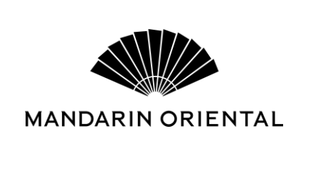 Mandarin Oriental logo with black fan graphic and bold text