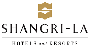 Shangri-La Hotels and Resorts logo with a gold shield and black text