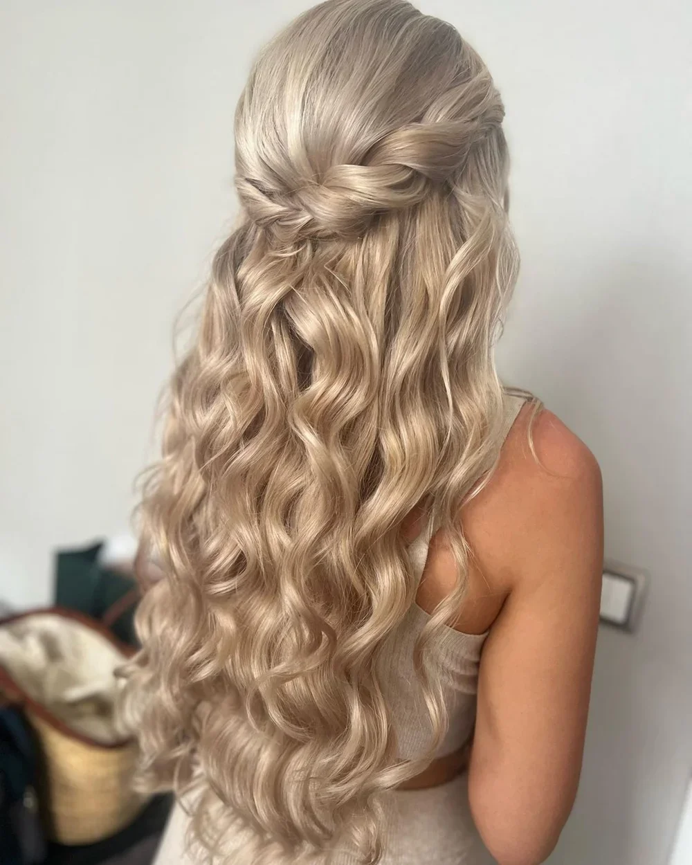 Half up Half Down Bridesmaids Hair.webp