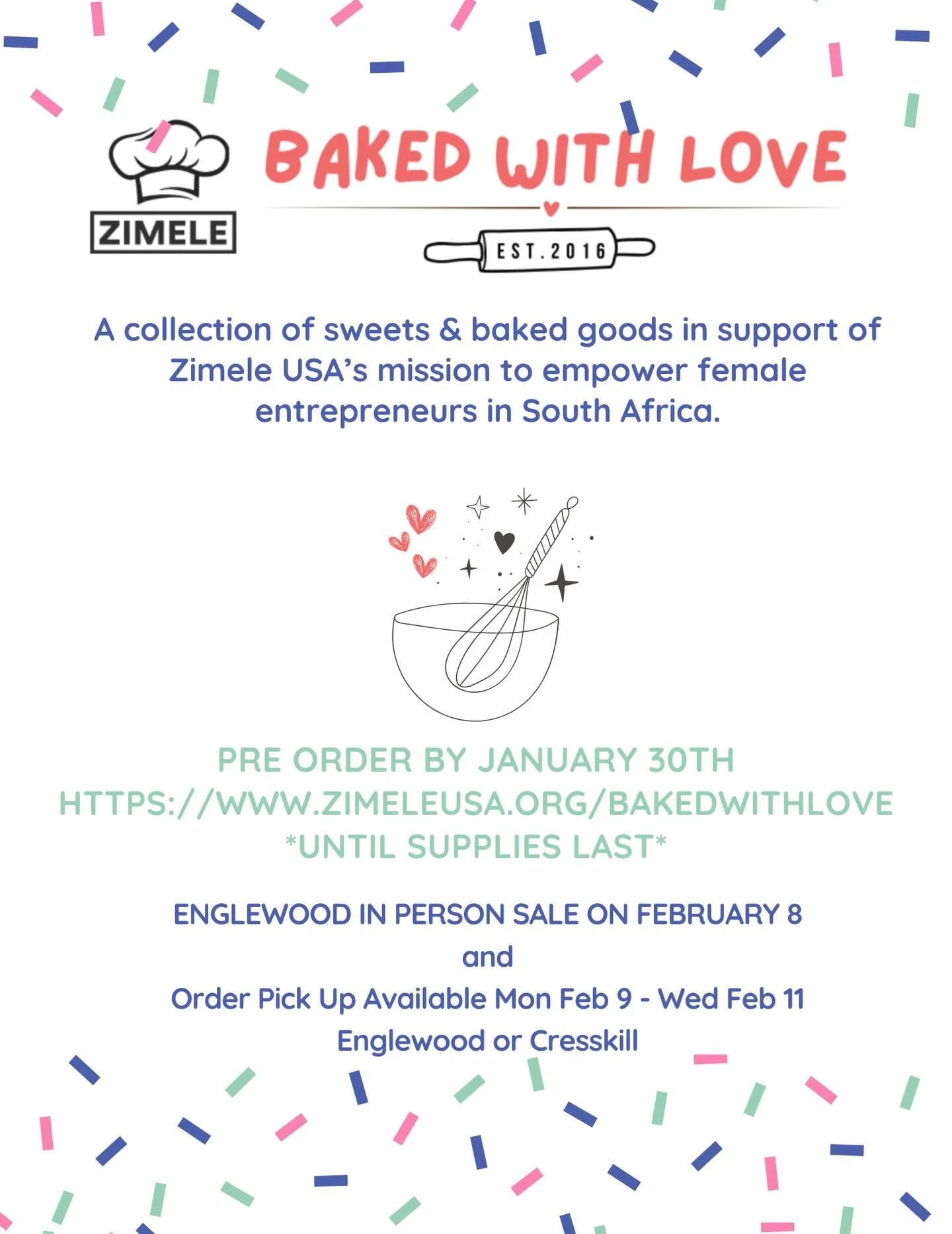 2026 Baked with Love fundraiser is live! ❤️💗
Pre-Order delicious baked goods from local bakers.

Visit: zimeleusa.org/bakedwithlove to order today!

🍫🍪🥮🧁🍰🍩

1. Hawaii Mochi Bread with Red Bean Paste
2.Dubai Chewy Cookie
3. DIY Valentines Day C