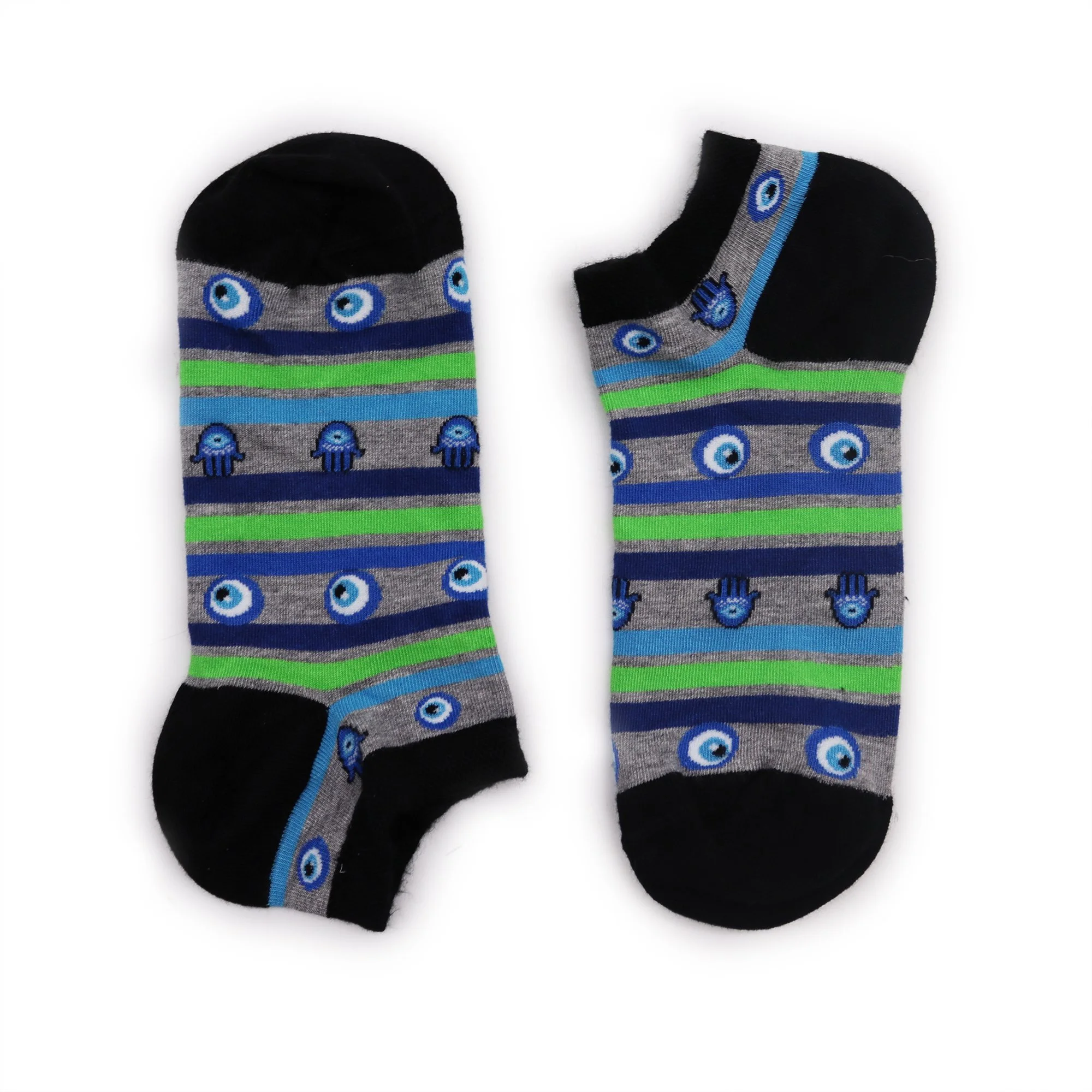 Evil Eye & Hamsa Hop Hare Bamboo Socks Low