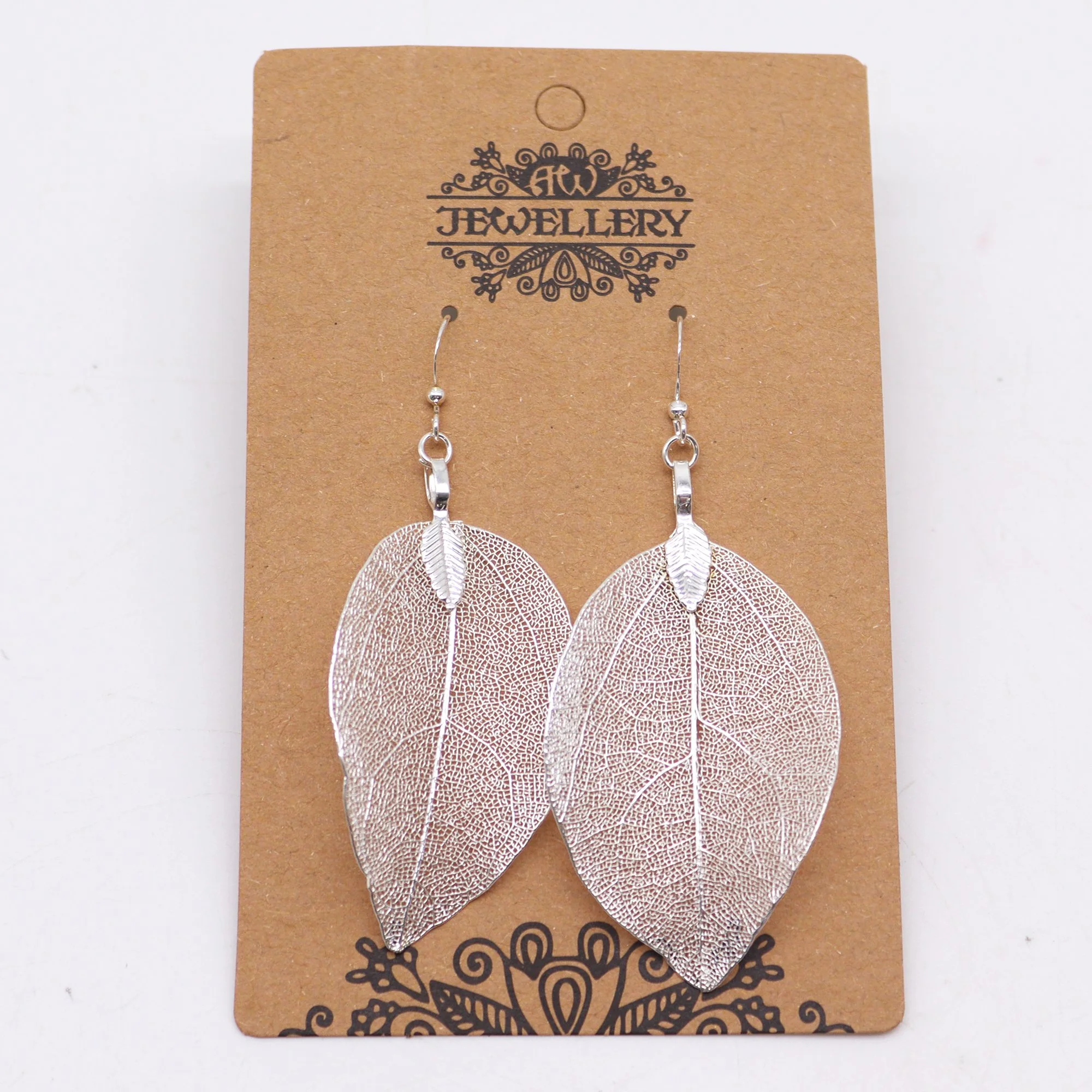 Bravery Leaf Jewellery Earrings in Silver