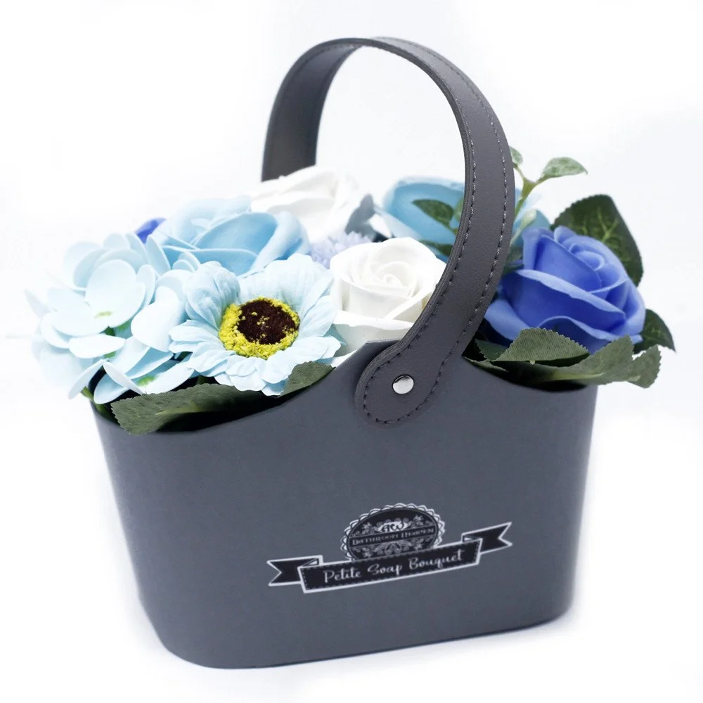 Soothing Blues - Petite Luxury Soap Flower Basket