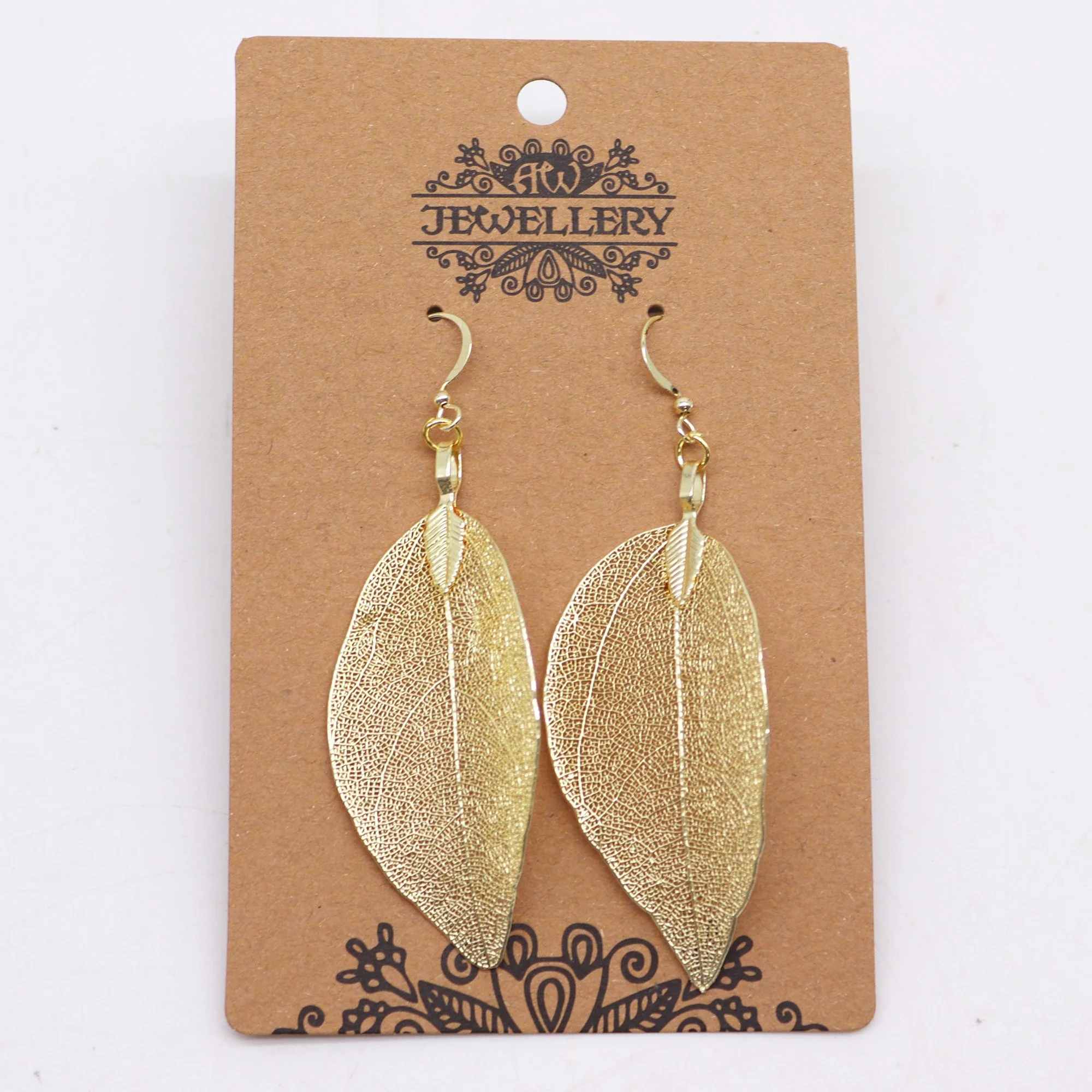 Bravery Leaf Jewellery Earrings in Gold